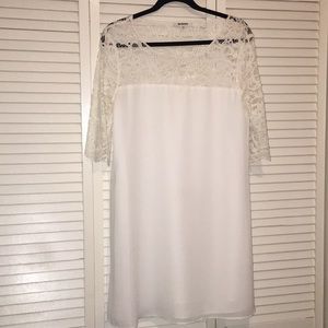Lace Detail white dress